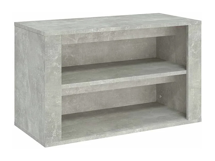 Étagère à chaussures 2 niveaux Padela – Praticité et élégance pour un intérieur bien rangé-Couleur Gris béton