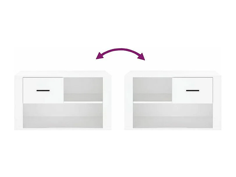 Armoire à chaussures Blanc 80x35x45 Bois d'ingénierie