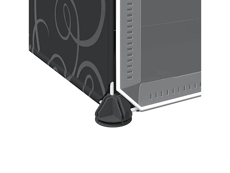 Cubes de rangement 8 pcs avec portes noir PP