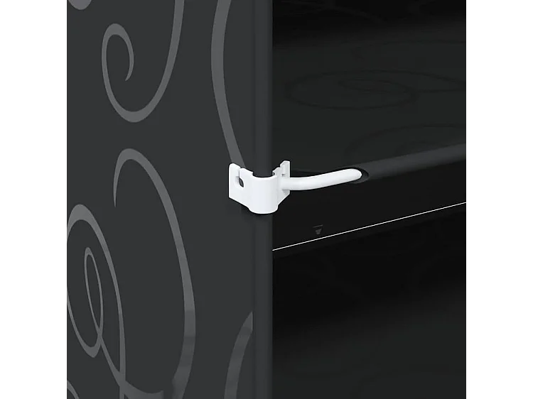 Cubes de rangement 8 pcs avec portes noir PP