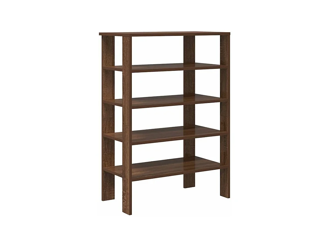 Étagère à chaussures chêne marron 61x32x87,5 bois ingénierie