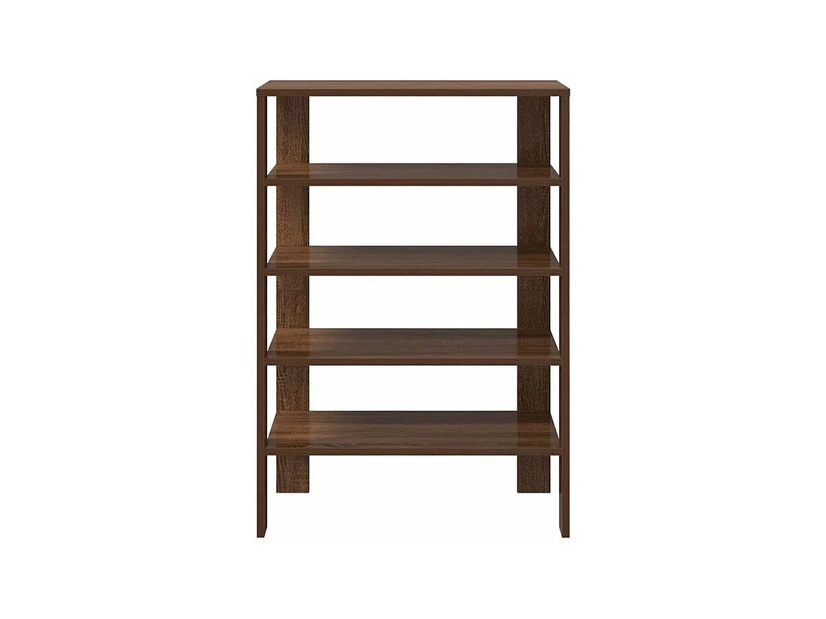 Étagère à chaussures chêne marron 61x32x87,5 bois ingénierie