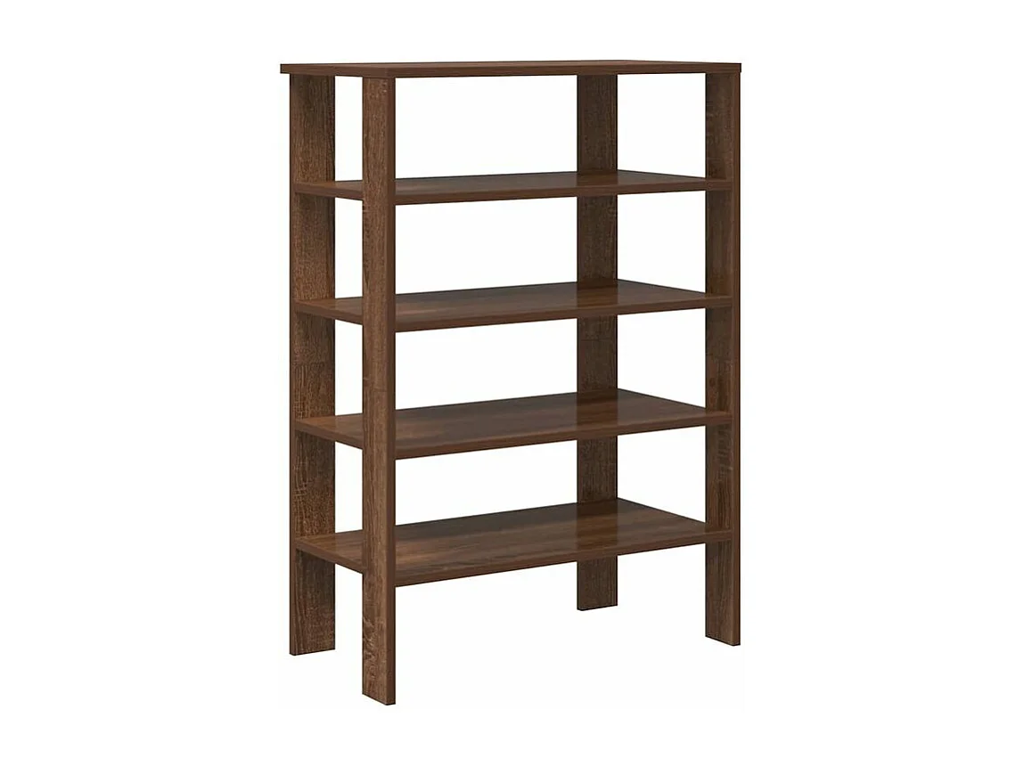 Étagère à chaussures chêne marron 61x32x87,5 bois ingénierie