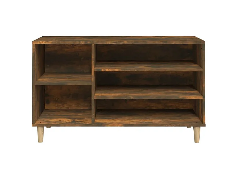 Meuble à chaussures Briko – Style et rangement optimal-Couleur Chêne brun-Modèle de pieds Naturel