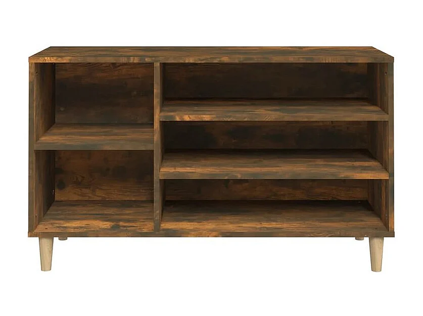 Meuble à chaussures Briko – Style et rangement optimal-Couleur Chêne brun-Modèle de pieds Naturel