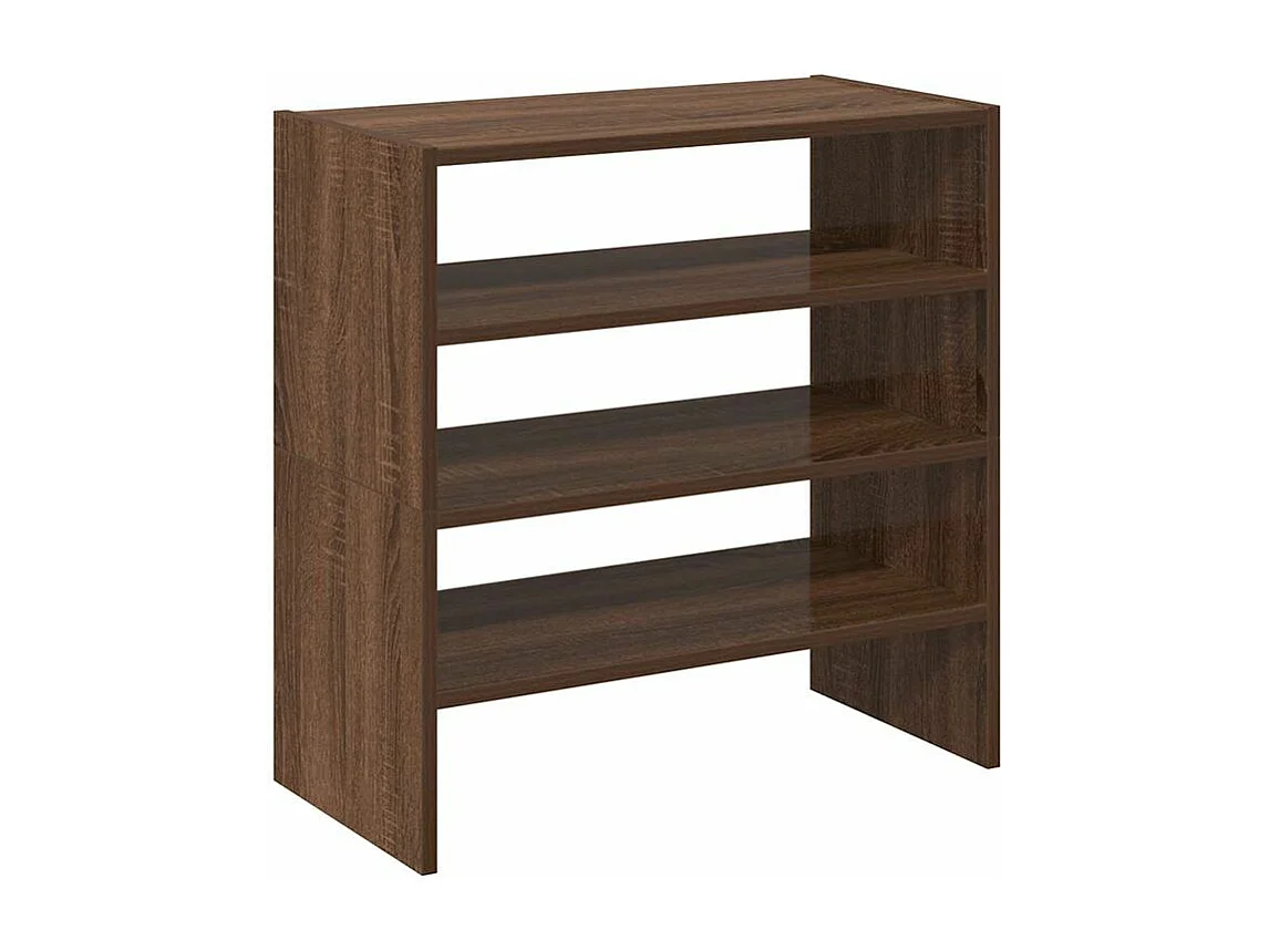 Étagères à chaussures 2 pcs empilable chêne marron 60x30x30,5