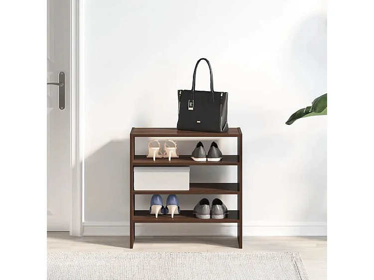 Étagères à chaussures 2 pcs empilable chêne marron 60x30x30,5