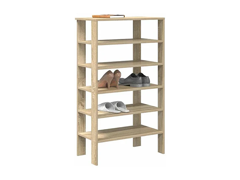 Étagère à chaussures chêne sonoma 61x32x105 bois d'ingénierie