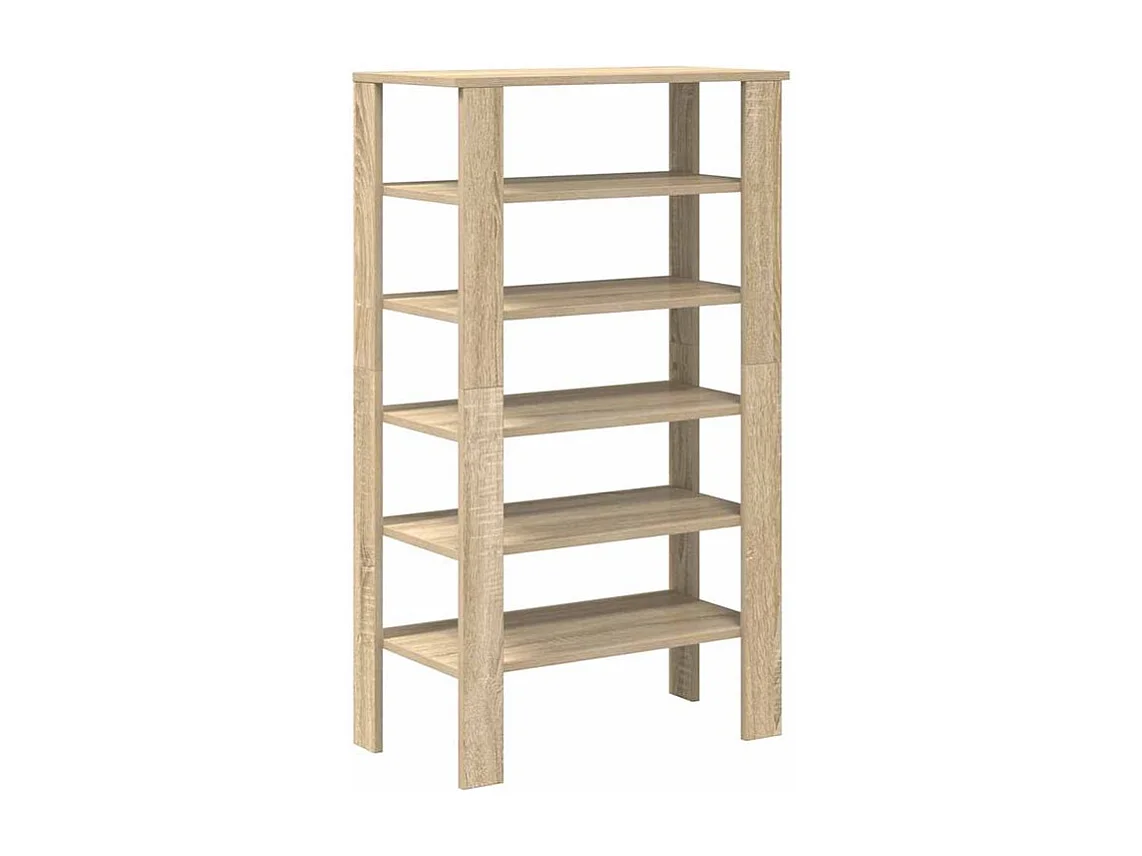 Étagère à chaussures chêne sonoma 61x32x105 bois d'ingénierie