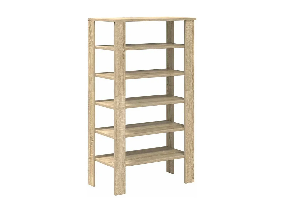 Étagère à chaussures chêne sonoma 61x32x105 bois d'ingénierie