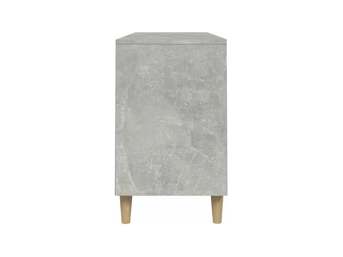 Meuble à chaussures Briko – Style et rangement optimal-Couleur Gris béton-Modèle de pieds Naturel