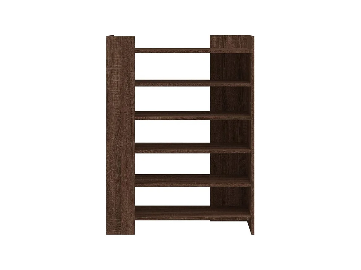 Etagères à chaussures en bois Lizza L75xH100xP38 – Élégance et praticité-Couleur Noyer