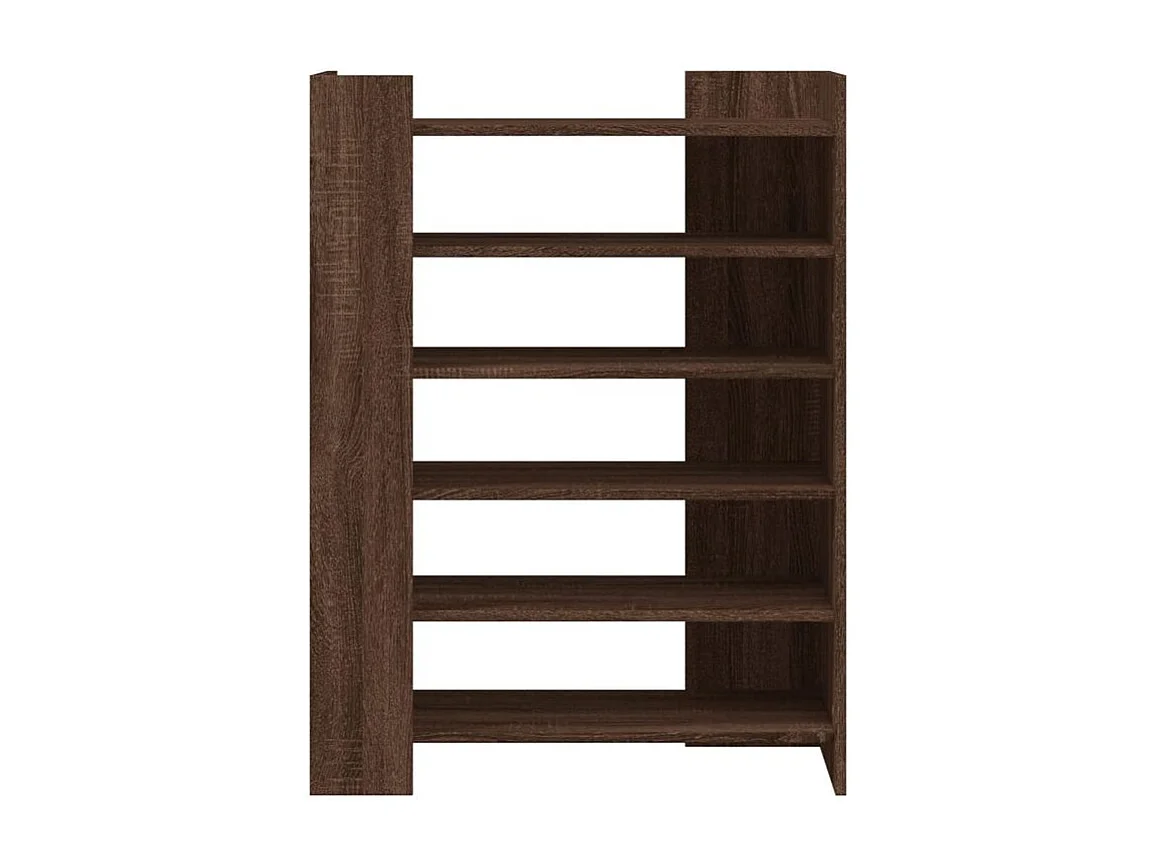 Etagères à chaussures en bois Lizza L75xH100xP38 – Élégance et praticité-Couleur Noyer