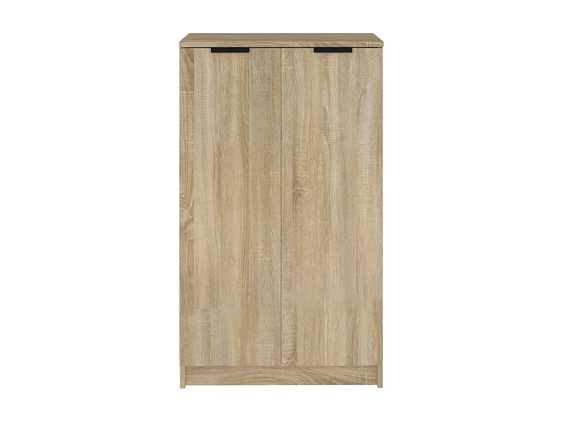 Armoire à chaussures multifonction avec petite penderie L59xP35xH100 - Simplicité et Solidité-Couleur Chêne clair