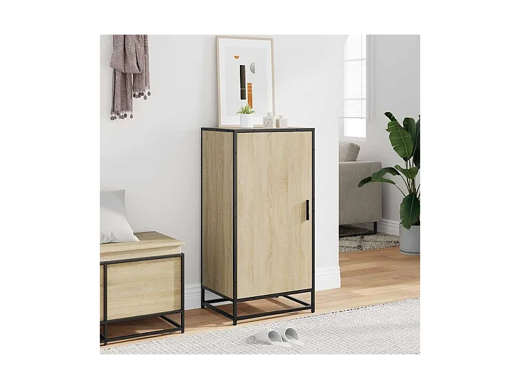 Étagère à chaussures chêne sonoma 48x38x97,5 bois ingénierie