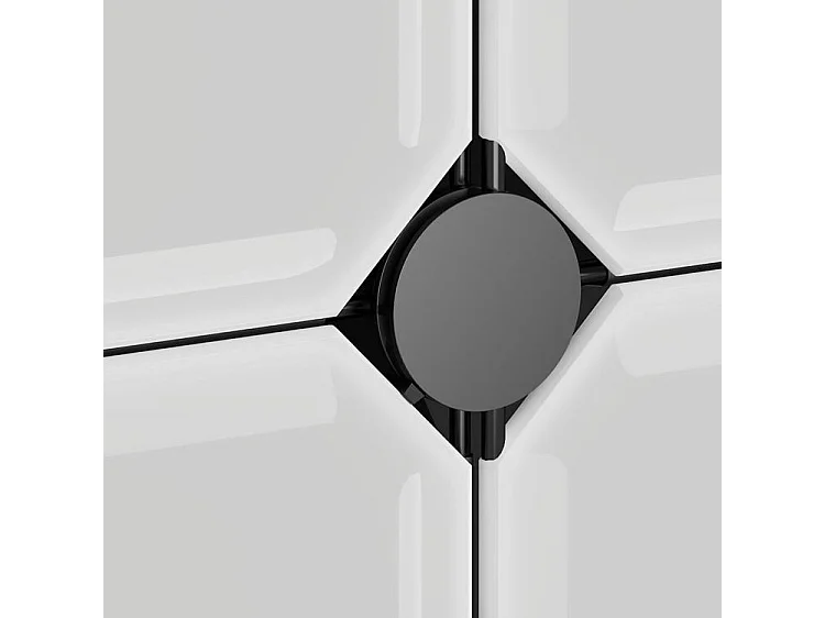 Cubes de rangement 9 pcs avec portes Noir PP