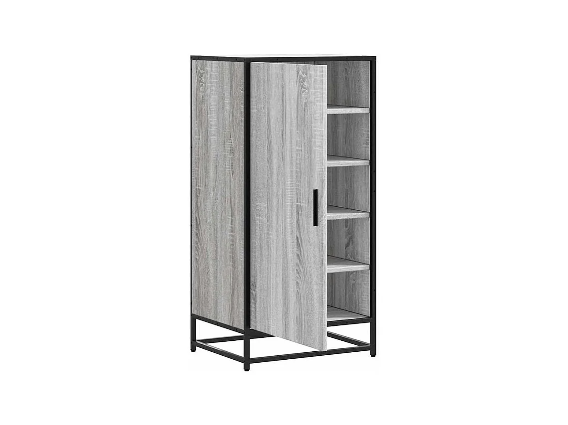 Étagère à chaussures sonoma gris 48x38x97,5 bois ingénierie