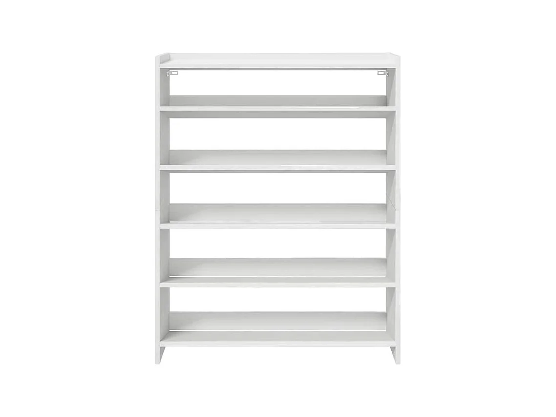 Étagère à chaussures blanc 80x25x100 bois d'ingénierie