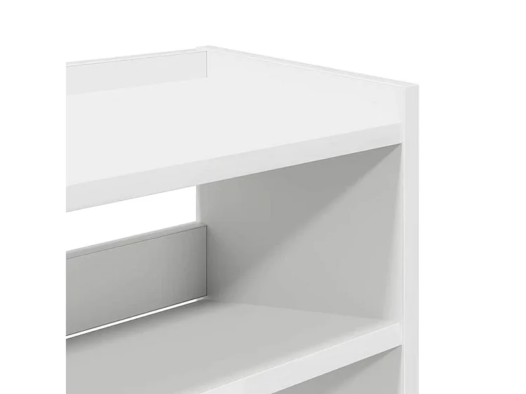 Étagère à chaussures blanc 80x25x100 bois d'ingénierie