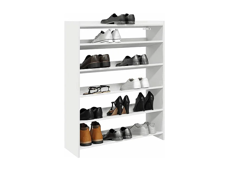 Étagère à chaussures blanc 80x25x100 bois d'ingénierie