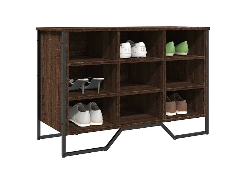Armoire à chaussures chêne marron 90x38x61,5 bois ingénierie