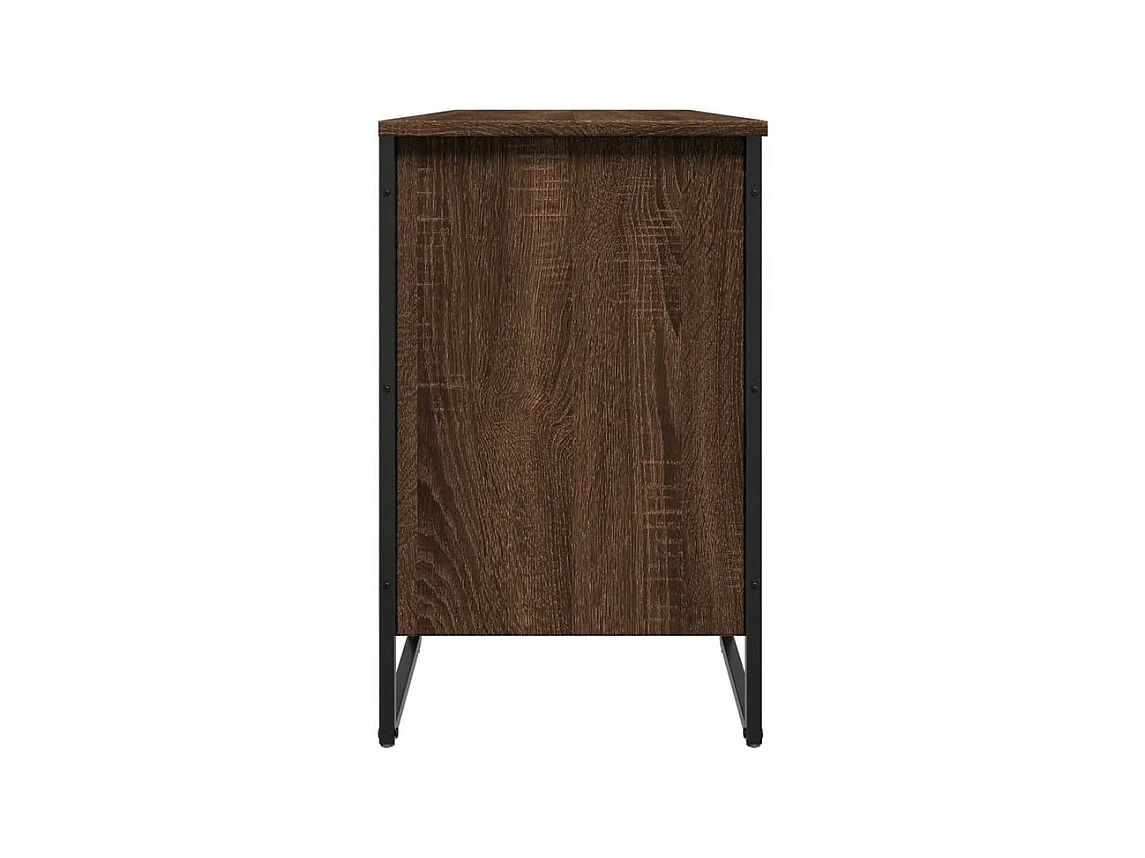 Armoire à chaussures chêne marron 90x38x61,5 bois ingénierie