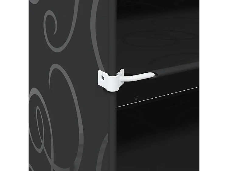 Cubes de rangement 16 pcs avec portes noir PP