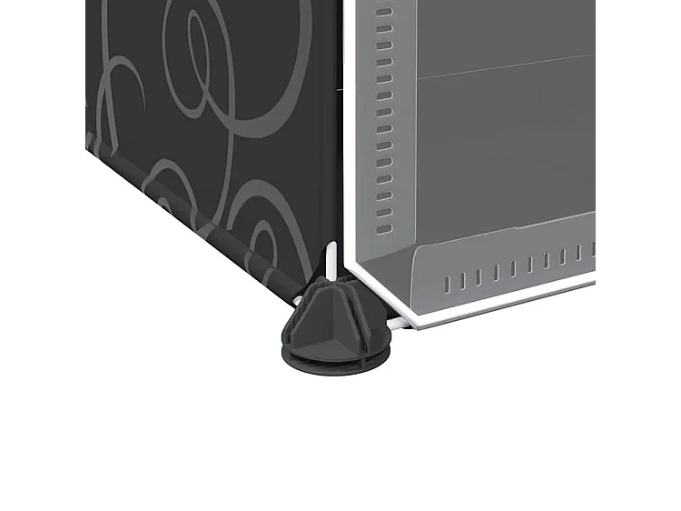 Cubes de rangement 12 pcs avec portes noir PP