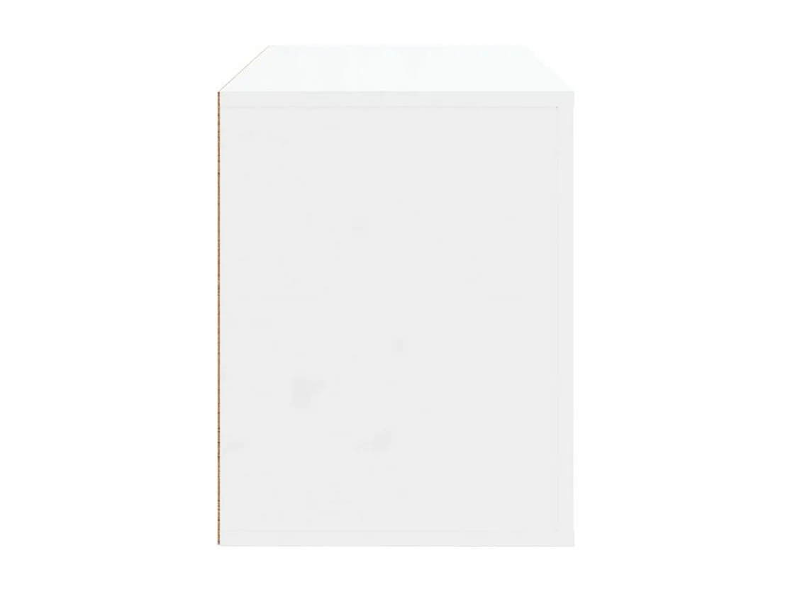 Armoire à chaussure Blanc brillant 80x35x45 Bois ingénierie