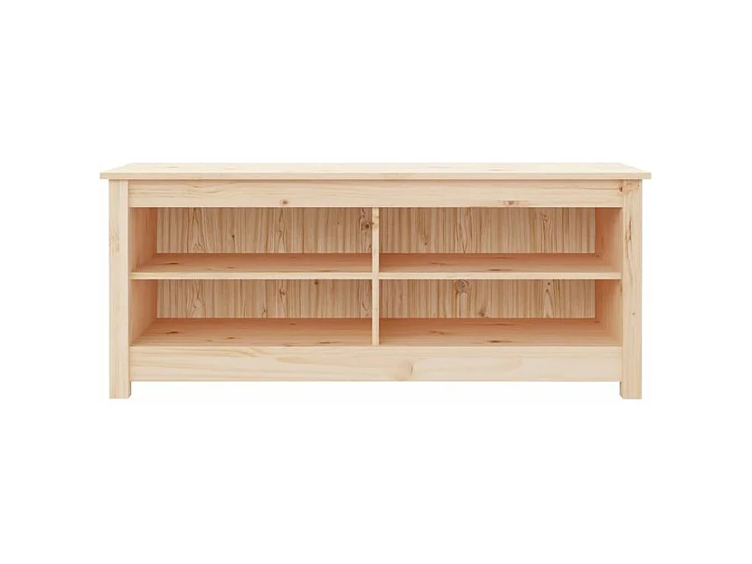 Banc à chaussures en bois massif Klouda – Élégant et fonctionnel-Couleur Naturel-Largeur 110 cm