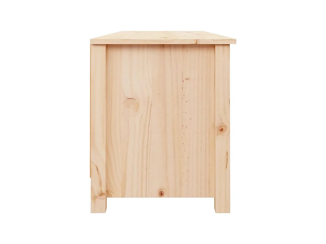 Banc à chaussures en bois massif Klouda – Élégant et fonctionnel-Couleur Naturel-Largeur 110 cm