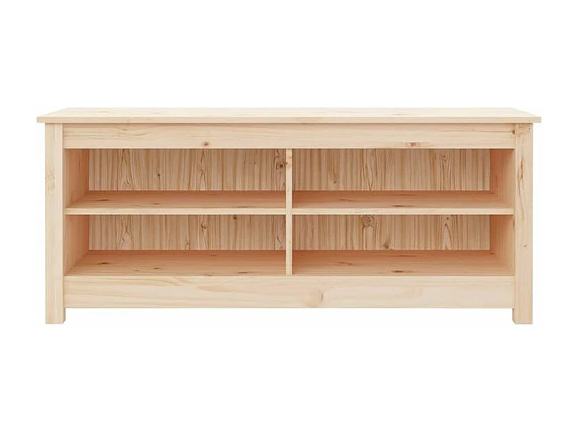 Banc à chaussures en bois massif Klouda – Élégant et fonctionnel-Couleur Naturel-Largeur 110 cm