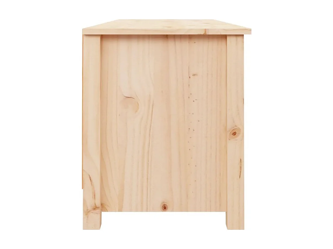 Banc à chaussures en bois massif Klouda – Élégant et fonctionnel-Couleur Naturel-Largeur 110 cm