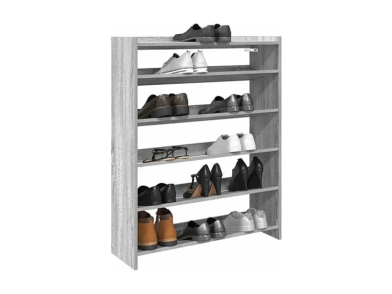 Étagère à chaussures sonoma gris 80x25x100 bois d'ingénierie