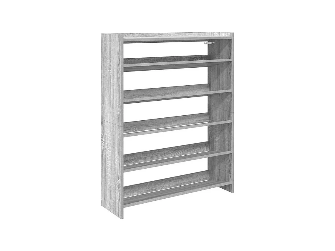 Étagère à chaussures sonoma gris 80x25x100 bois d'ingénierie