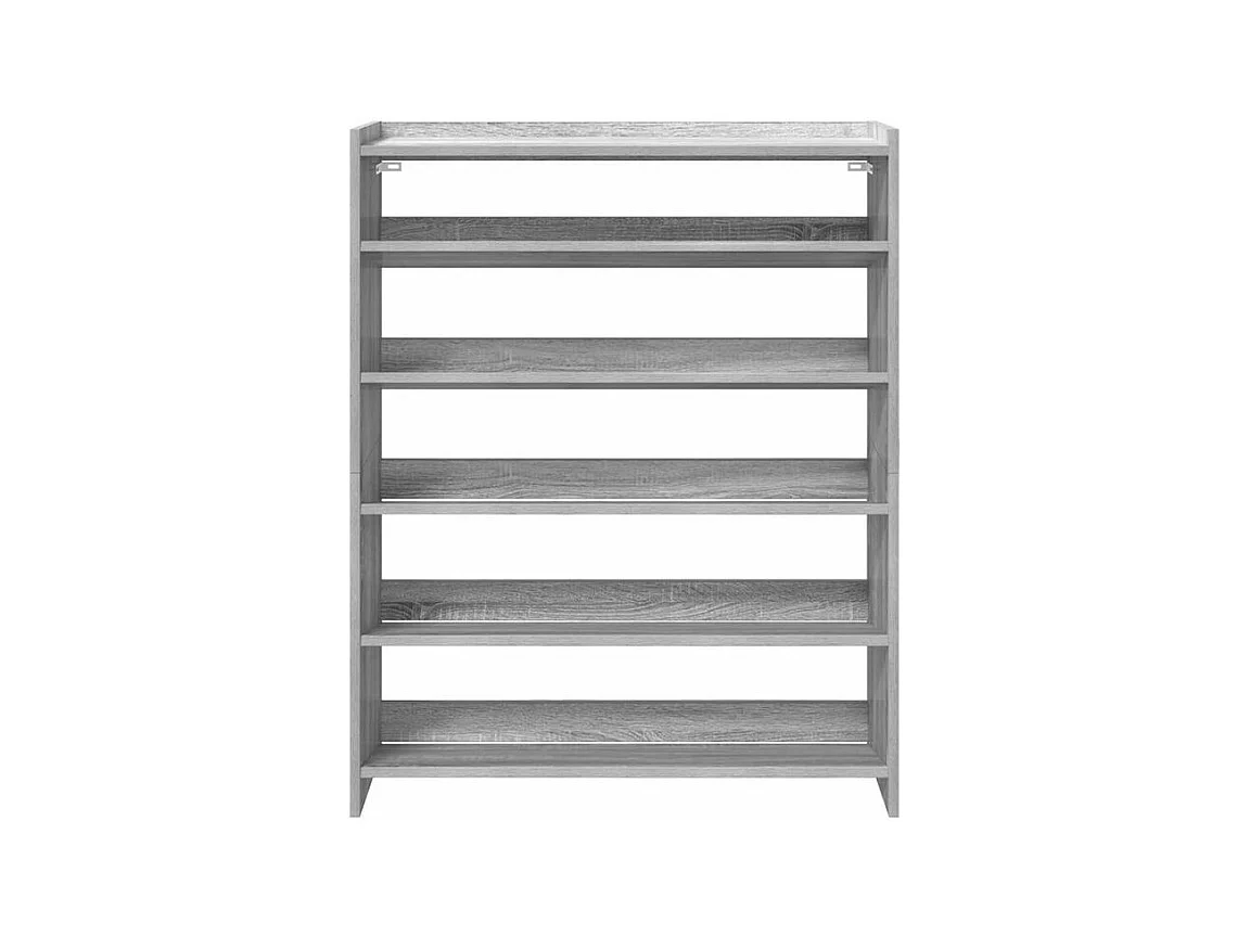 Étagère à chaussures sonoma gris 80x25x100 bois d'ingénierie