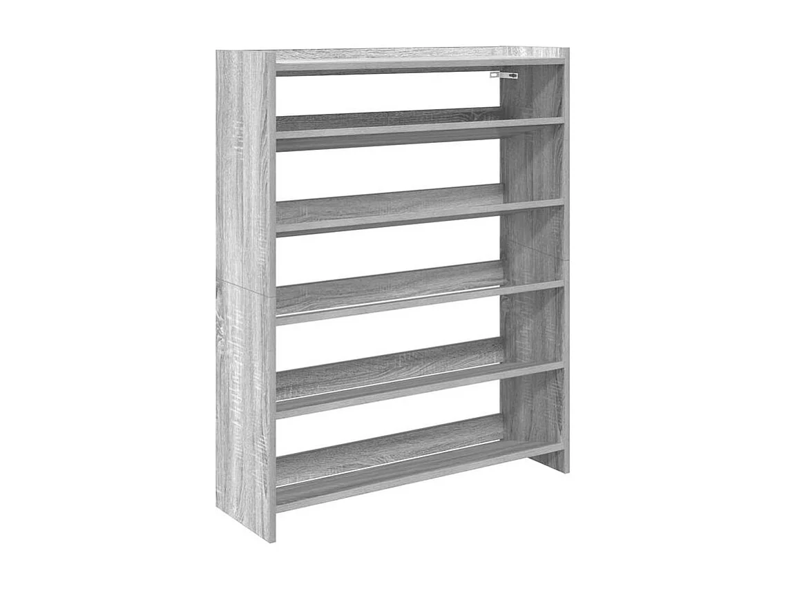 Étagère à chaussures sonoma gris 80x25x100 bois d'ingénierie