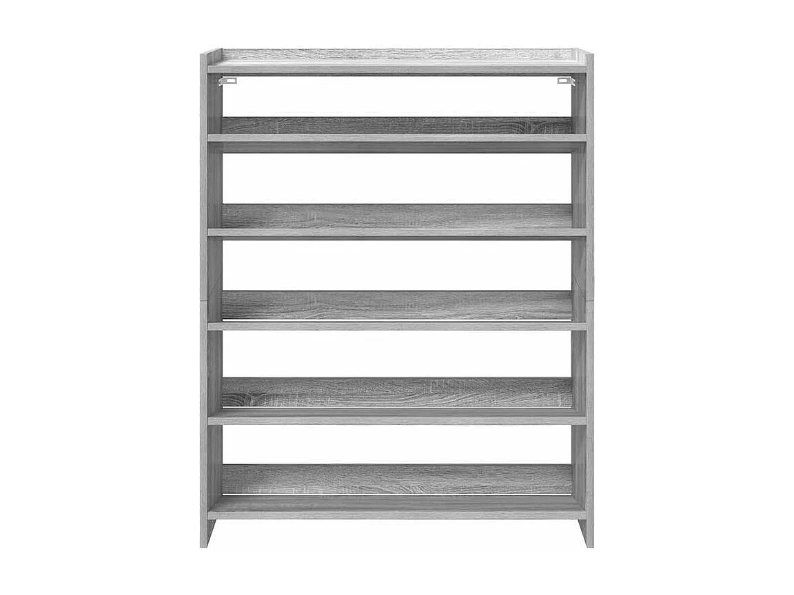 Étagère à chaussures sonoma gris 80x25x100 bois d'ingénierie