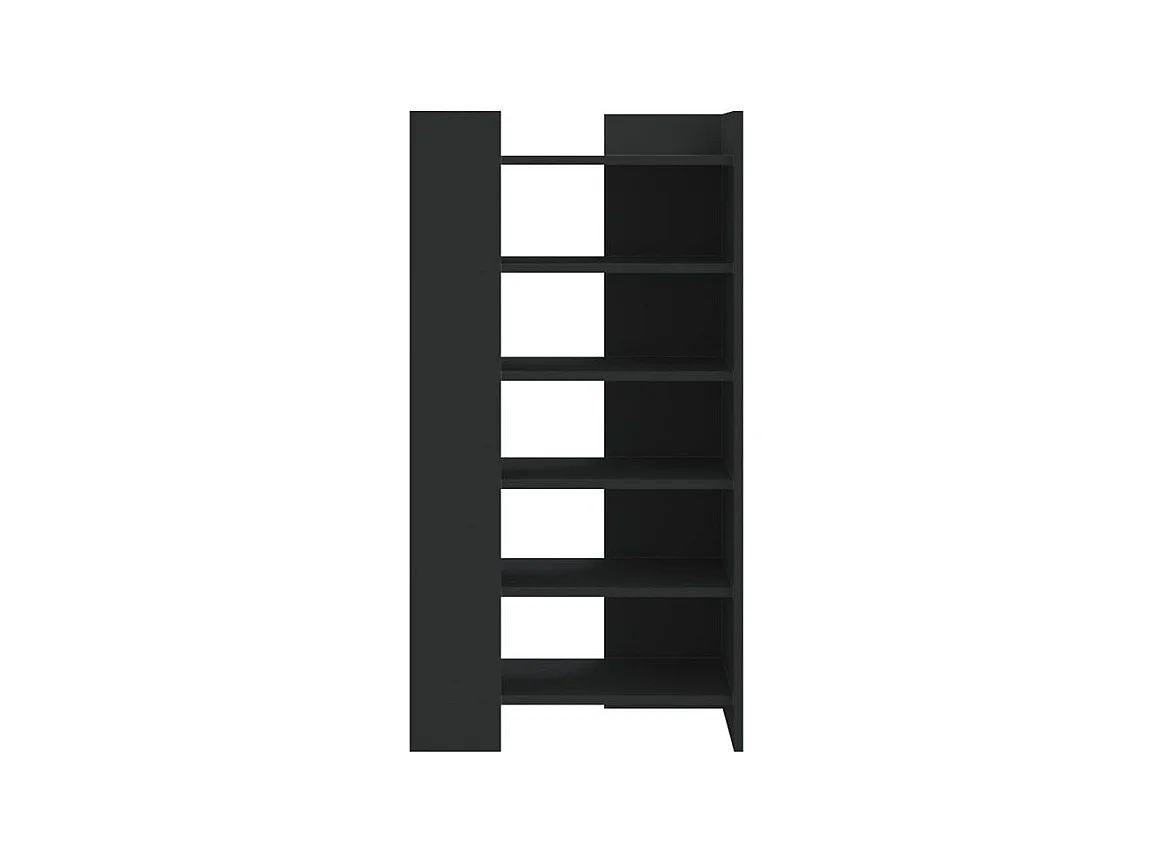 Armoire à chaussures noir 52x37,5x100 bois d'ingénierie