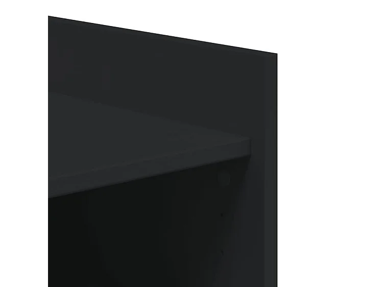 Armoire à chaussures noir 52x37,5x100 bois d'ingénierie