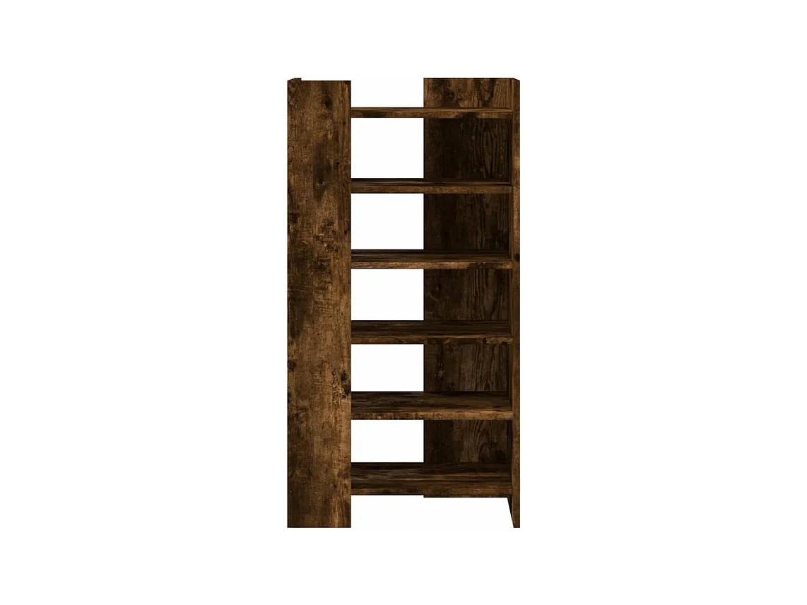 Armoire à chaussures chêne fumé 52x37,5x100 bois d'ingénierie