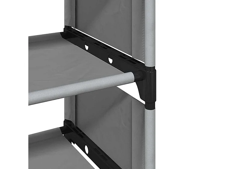 Étagère à chaussures 8 niveaux gris 54x28x124 tissu non-tissé