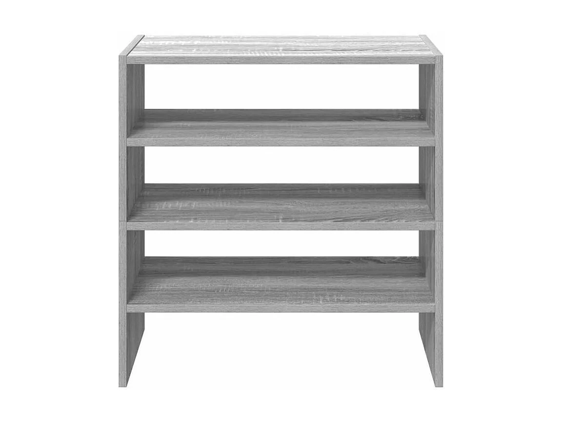 Étagères à chaussures 2 pcs empilable sonoma gris 60x30x30,5