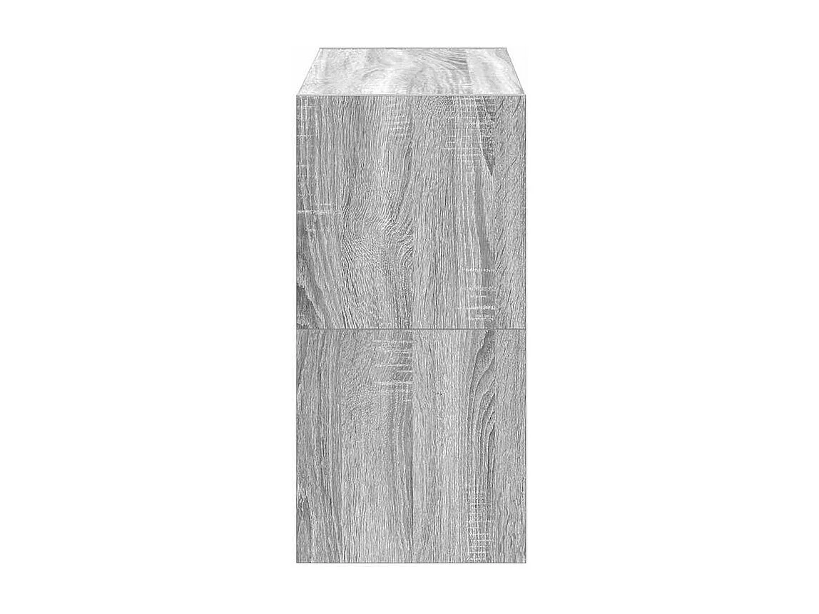 Étagères à chaussures 2 pcs empilable sonoma gris 60x30x30,5