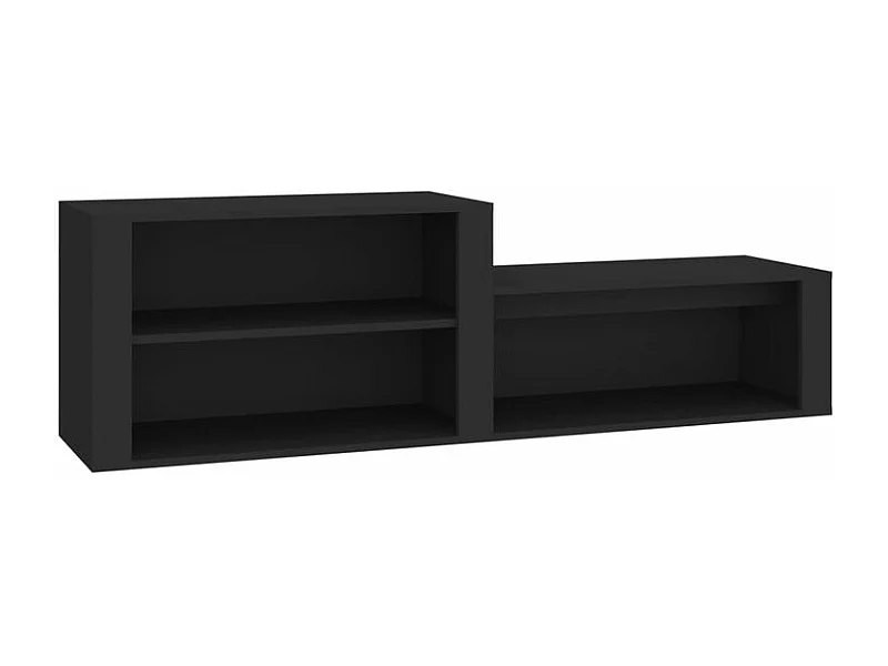 Armoire à chaussures Noir 150x35x45 Bois d'ingénierie