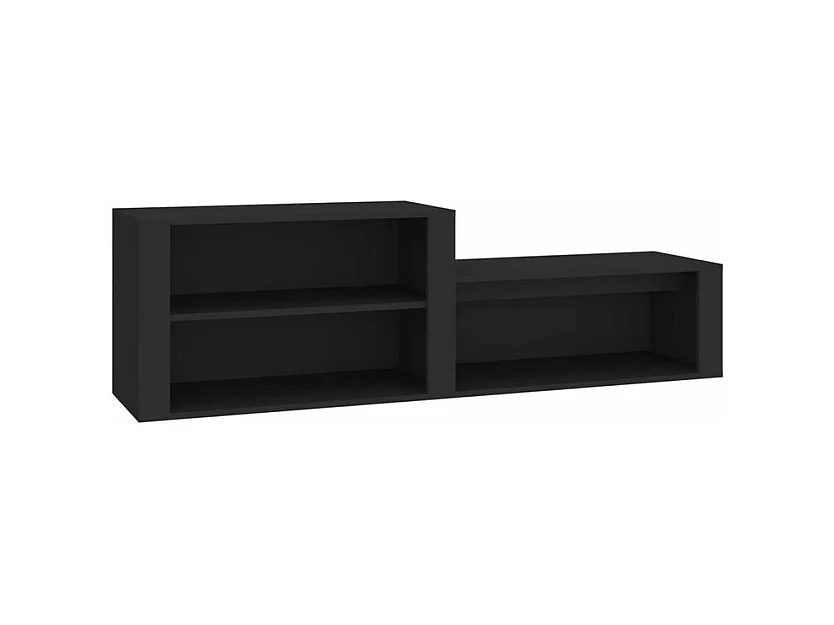 Armoire à chaussures Noir 150x35x45 Bois d'ingénierie