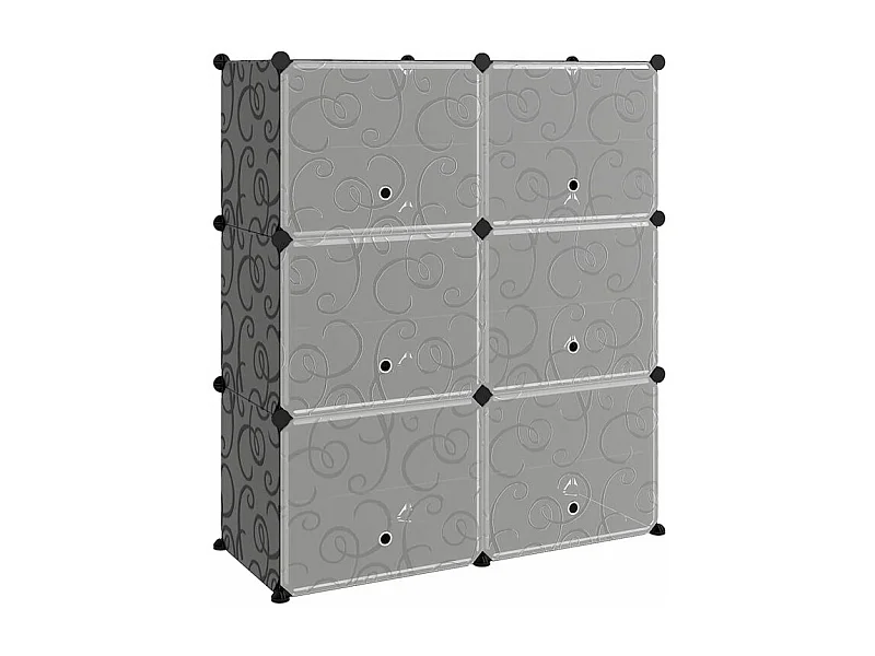 Étagère à chaussures Noir 84,5x31x93,5 PP