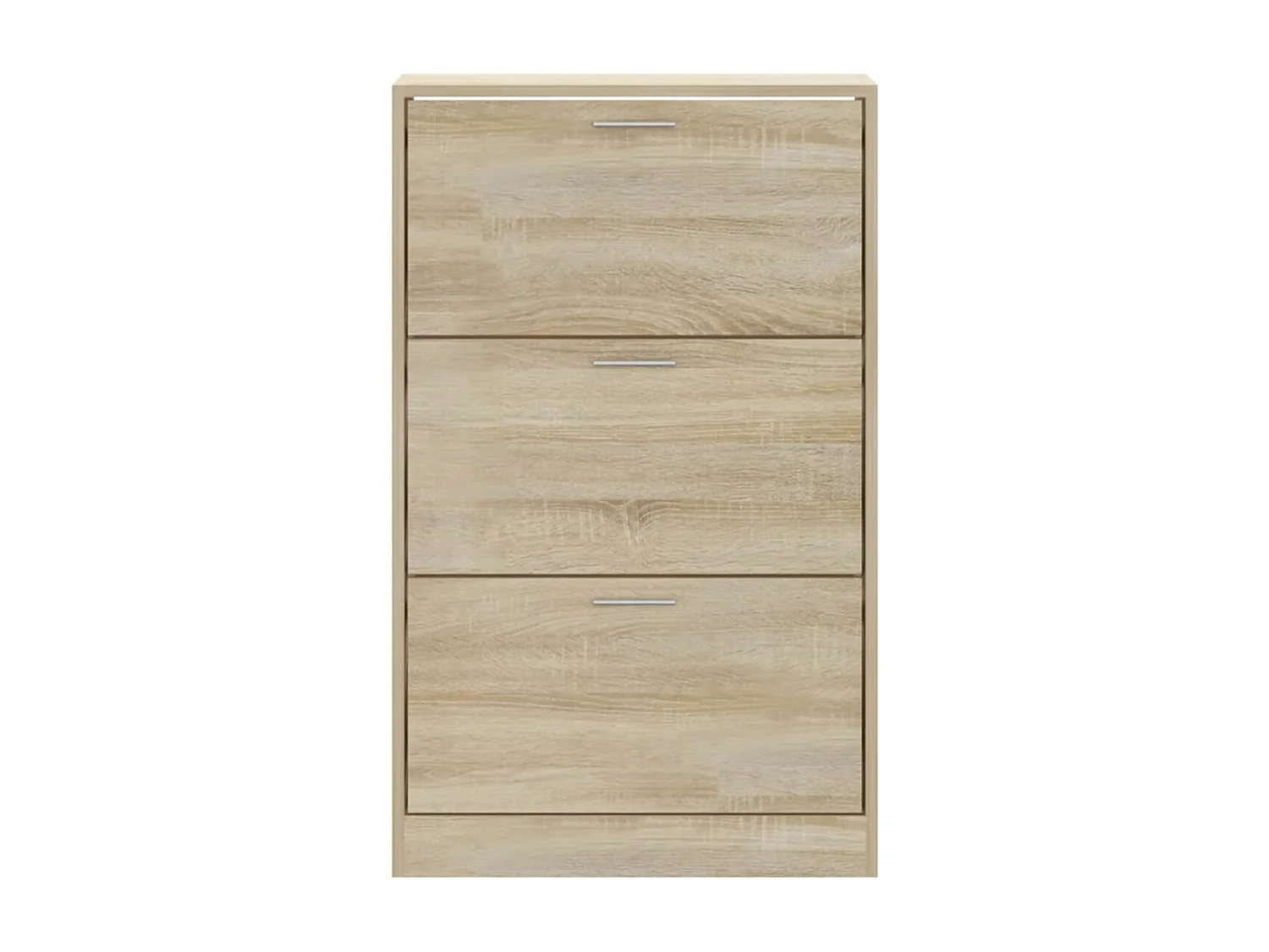 Armoire à chaussures en bois Puerto L63xH103xP24 – 3 portes rabattables-Couleur Gris béton