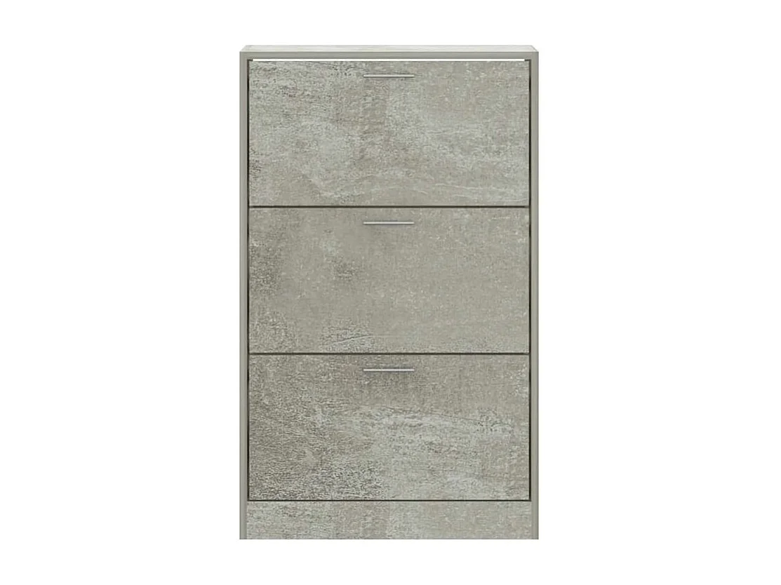 Armoire à chaussures en bois Puerto L63xH103xP24 – 3 portes rabattables-Couleur Gris béton