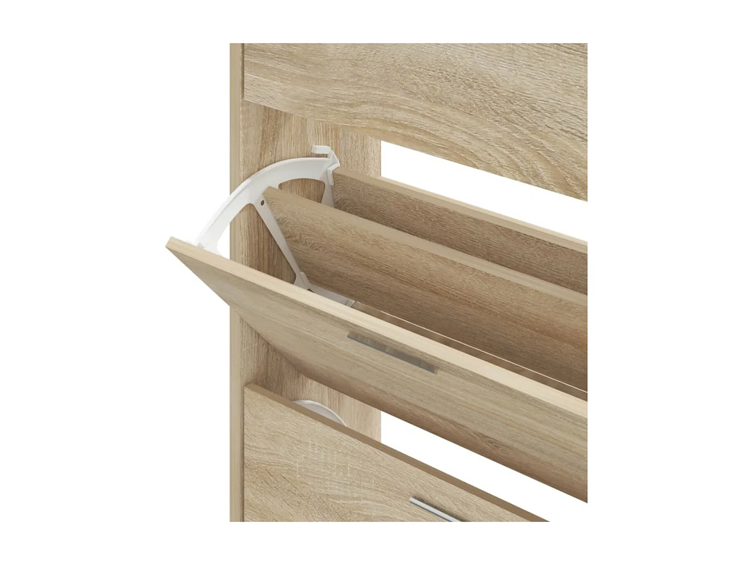 Armoire à chaussures en bois Puerto L63xH103xP24 – 3 portes rabattables-Couleur Gris béton